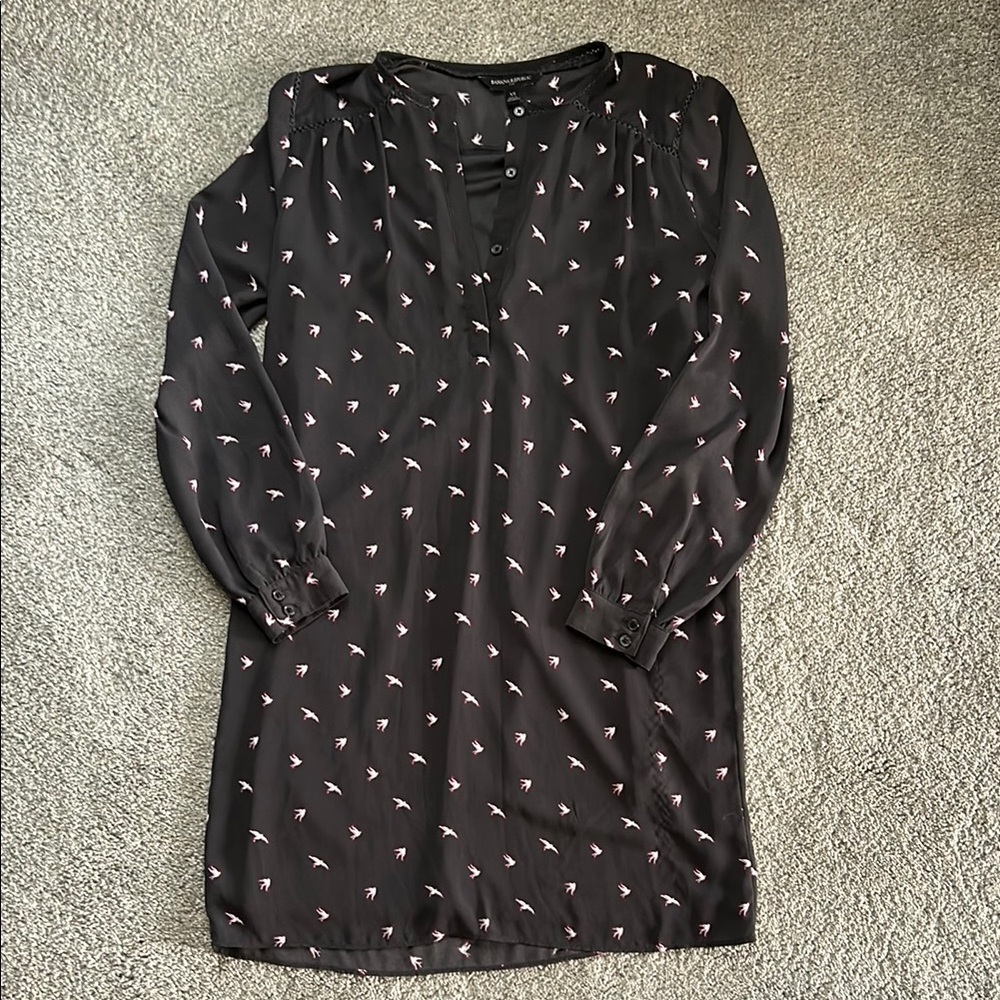 Easy Black Patterned Dress